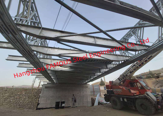 China Silver Galvanized Steel Framed Bridge For Industrial Applications supplier