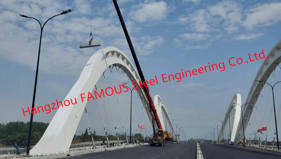 China Steel Arch Bridge with High Load Capacity for Bridges with Sidework for Construction Bridge supplier