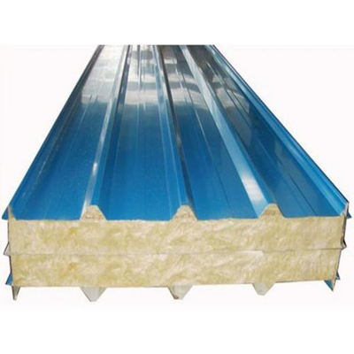 China Fireproof Galvanized Purlins For Roof And Wall Panel Rock Wool Sandwich Panel supplier