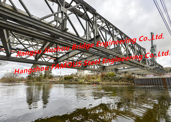 China Military Modular Steel Bridge , Construction Pre-engineered Prefab Pedestrian Bridge Across River supplier
