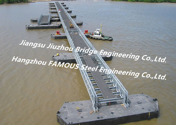 China Pontoon Bailey Portable Floating Bridge Harbor Floating Steel Platform Modular Deck supplier