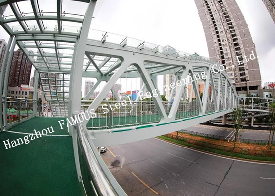 China Modular Prefabricated Pedestrian Bridges Overcross Railway Q345B Steel Customized supplier