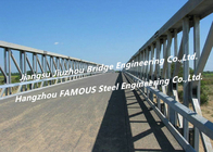 Modular Galvanized Steel Bridge , Temporary Portable Single Lane Road Bridge ASTM
