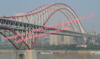 Highway Railway Wire Suspension Bridge , Arch Suspension Bridge Modular Frames Dual Purpose
