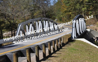 Hot Dip Galvanized Steel Truss Bridge Metal Modular Deck Assembly Modern Structure Outlooking