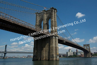 Prefabricated Wire Suspension Bridge Multi Span Customized Construction European Style