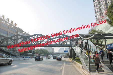 Pedestrian Overpass Structural Steel Bridge Design Shop Drawing And Metal Bridge Construction
