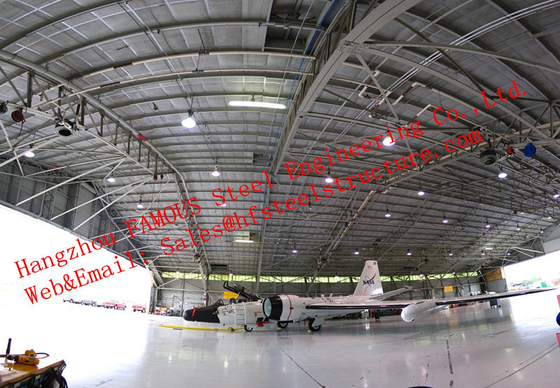 China Water Proof Insulated Prefabricated Steel Structure Aircraft Hangar For Private Usage factory