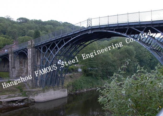 Single Span Surface Painted Truss Style Bridge / Truss Suspension Bridge Anti Corrosion