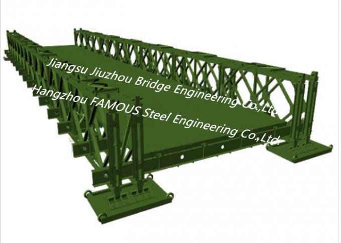 Single Lane Steel Bailey Bridge Rental Prefabricated Modular Shoring System Support CB200