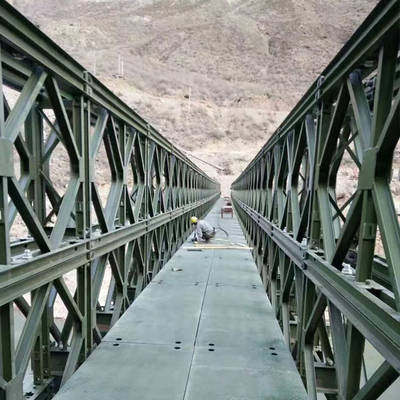 China 20m-60m Steel Bailey Bridge for Hot-dip Galvanized Applications supplier