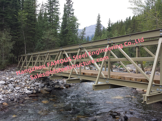 China High Load Capacity Steel Bailey Bridge with Low Maintenance Galvanized Surface Treatment supplier