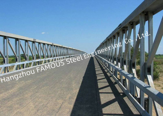 China Precast Double Lane Modular Steel Bridge 200-type Construction Hot Galvanized supplier