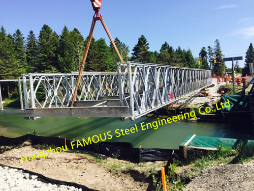 China Army Portable Steel Bailey Bridge Painted Or Hot Dip Surface Treat Earthquake Heavy Snow Bearing supplier