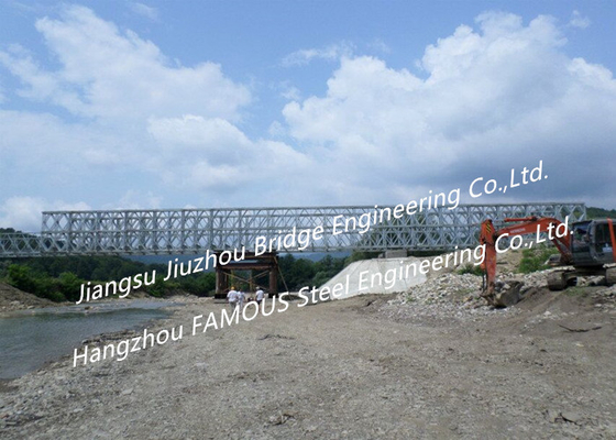 China Suspension Portable Deck Truss Bridge Hot Dip Galvanized Or Painted Corrosion Resistant supplier