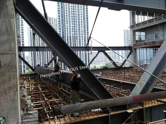 China Sea Span Structural Steel Bridge , Steel Beam Bridge Metal Truss Construction supplier