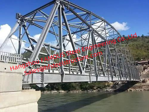 China Single Lane Prefabricated Single Span Truss Bridge High Strength Q345b Material supplier