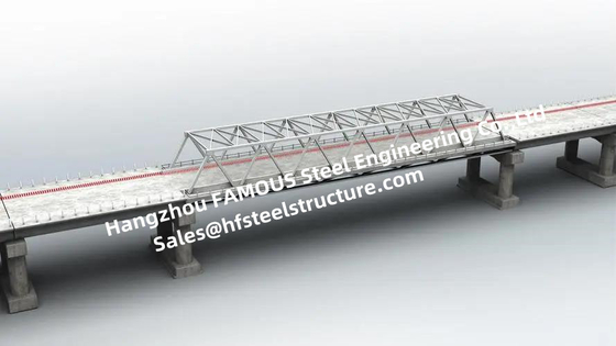 China Single Lane Steel Box Girder Bridge ,  Suspension Steel Truss Pedestrian Bridge Multi Span supplier