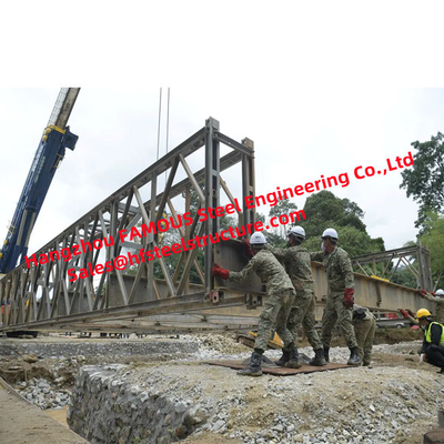 China Modular Military Bailey Bridge , Army Surplus Bridges Emergency Rescue Steel Structure Construction supplier