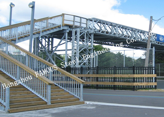 China Concrete Decking Prefabricated Pedestrian Bridges And Durable Steel Railing supplier
