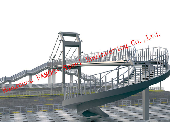 China Circular Arc Shape Prefabricated Steel Bridges Crossroad For Urban Traffic Solutions supplier