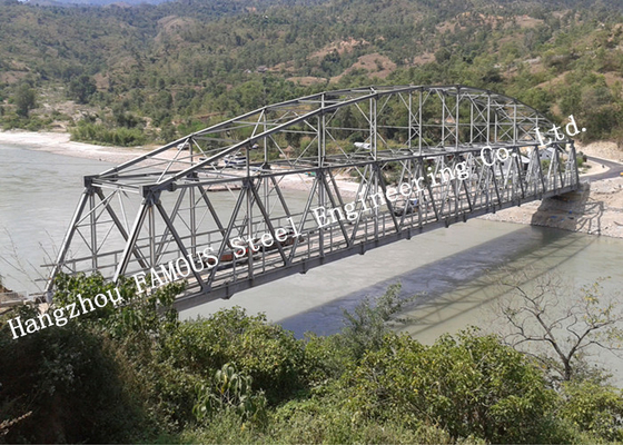 China Modular Detla Structural Steel Truss Bridge Galvanized Surface 7.6m Width supplier