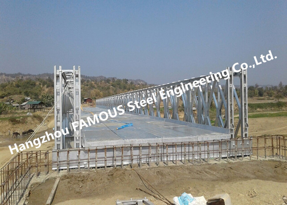 China Suspension Portable Deck Truss Bridge Hot Dip Galvanized Or Painted Corrosion Resistant supplier
