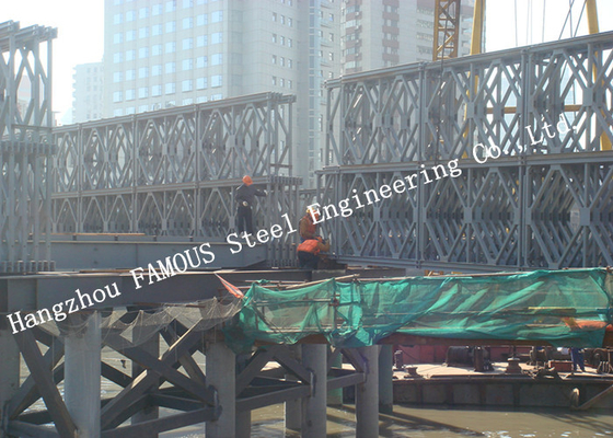 China HD200 Double Row Deck Type Modular Steel Bailey Bridge Hoisting Installation In Site supplier