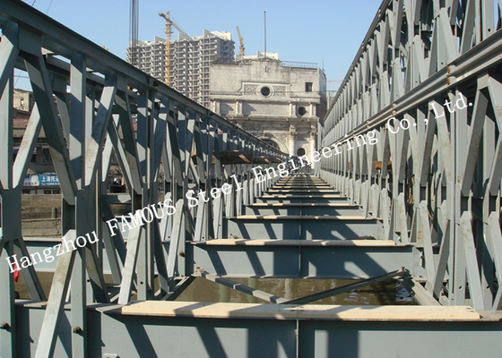 China Modern Style Prefabricated Modular Bailey Suspension Bridge Galvanized Surface Treatment supplier