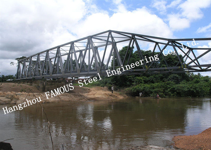 10-1000m 2-9m Height Prefabricated Steel Truss Bridge Galvanized 50 ...