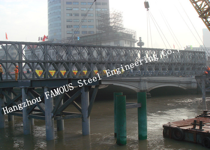 Q345B Pre Engineered Modular Steel Bailey Bridge Heavy Capacity Long ...