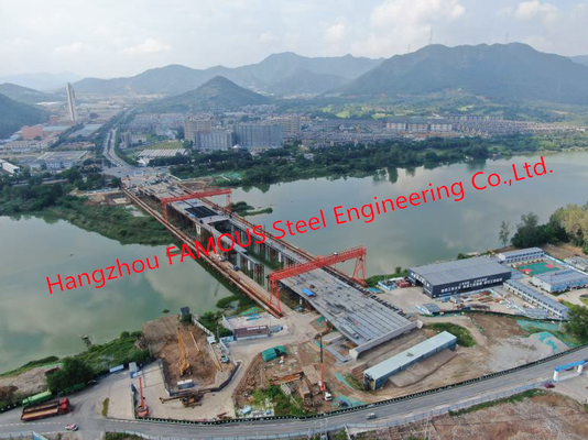 Hot Dip Galvanizing Steel Bailey Bridge With 20m - 60m Span
