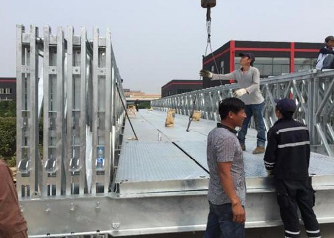 Heavy Loading Capacity Modular Steel Bailey Bridge Great Stability Long ...