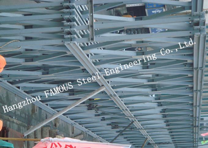 Galvanized Q235B Prefabricated Steel Bailey Bridge Multi Span Construction